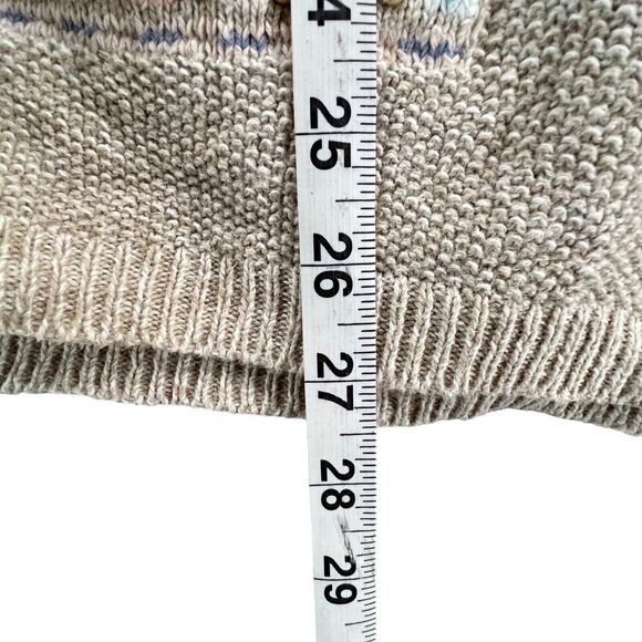 Vintage Koret Cardigan Sweater M Beige Embroidered Grandma Cottage Phoebe Buffay - Picture 9 of 15